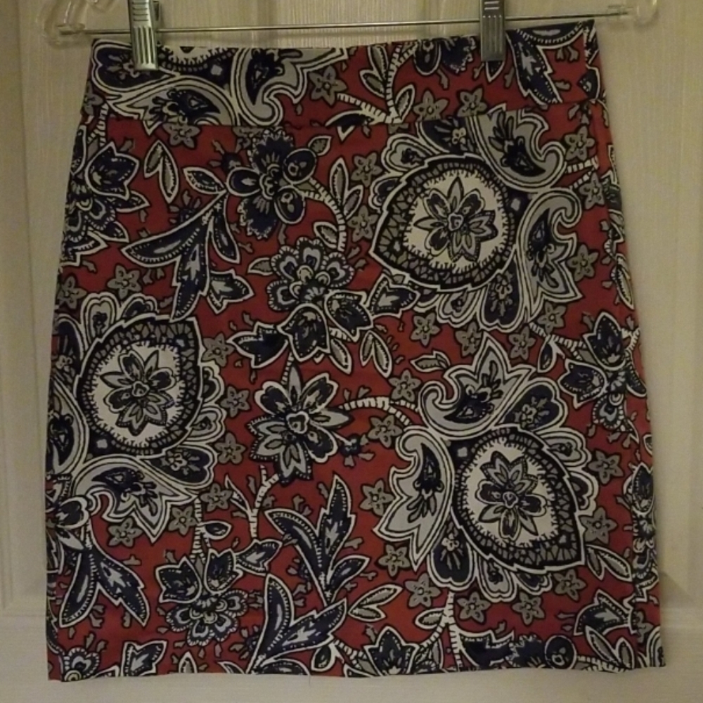 Loft red, white and blue skirt for petite